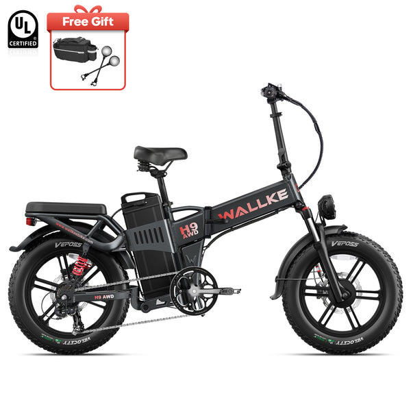 Wallke H9 AWD | 3200W Folding Ebike 40/60/82Ah Battery
