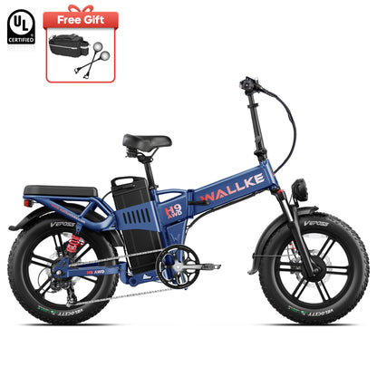 Wallke H9 AWD | 3200W Folding Ebike 40Ah Battery