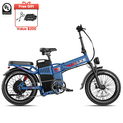 2026 Wallke H9 AWD | 3200W Folding Ebike 40/62Ah Battery