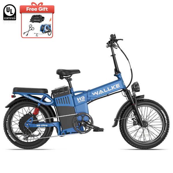 2026 WALLKE H9 Ultra Folding | Off-Grid PowerStorage E-Bike with Torque Sensor, 37mph Speed, 55/77Ah Battery Options