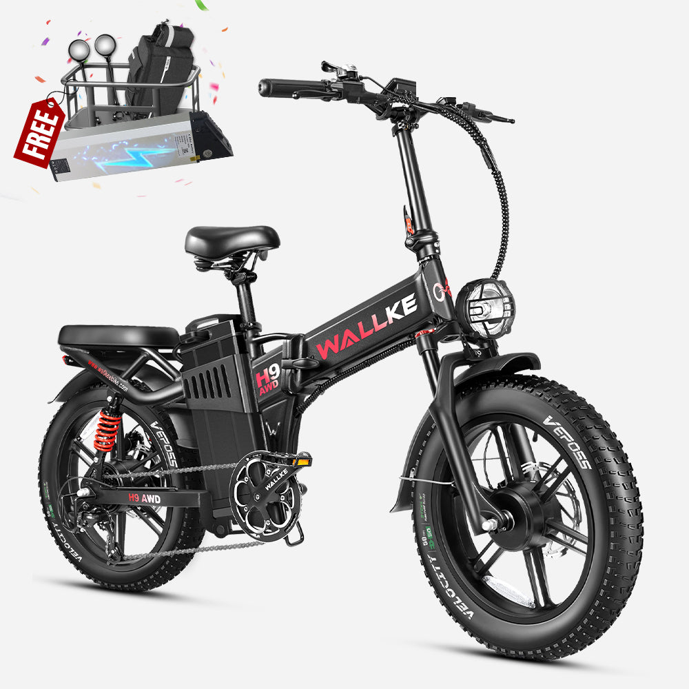 Wallke H9 AWD | 3200W Folding Ebike 82Ah Battery