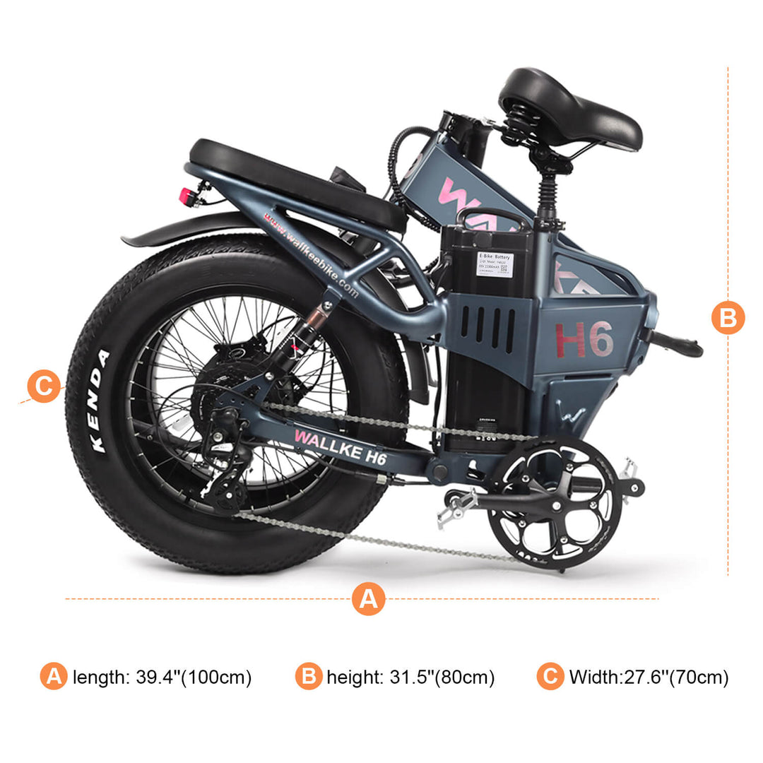 Wallke E-bike H6 LCD screen, which can monitor speed-mileage-battery health, and update the status in real time for your travel safety