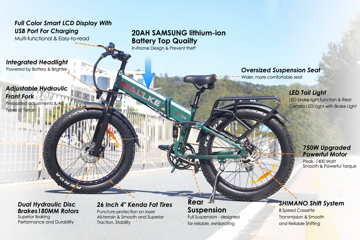 Wallke folding 2025 750w electric bike