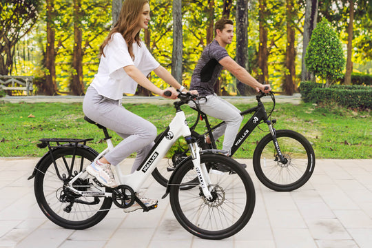 Wallke e-biek h1 tires - equipped with shock absorbers and front forks, make your riding more comfortable and safe