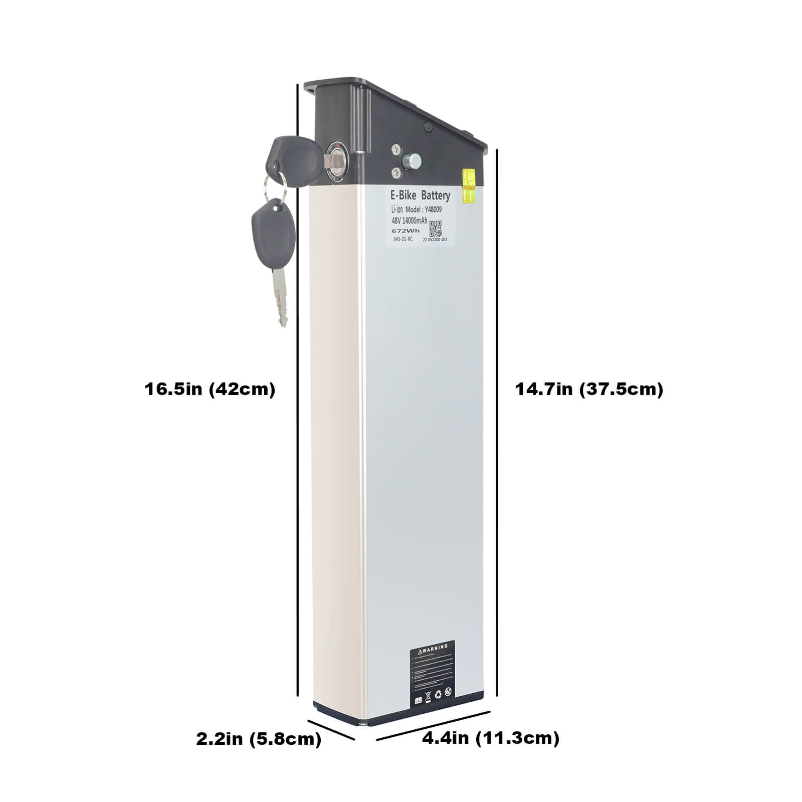 wallke E-bike H6 battery - easy to charge - 48V lithium-ion battery + 750W (1400W peak) power, making your riding more convenient