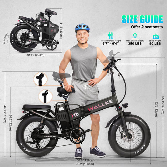 Wallke E-bike H6 - Folding electric bike for easy storage! Bring more convenience to your travel