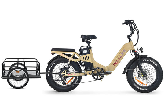 Black Wallke Electric Bike H6-Step-Thru - Dual Battery Design - Features Wide Tires for Increased Horsepower and Grip! Can carry heavy objects, ride without pressure