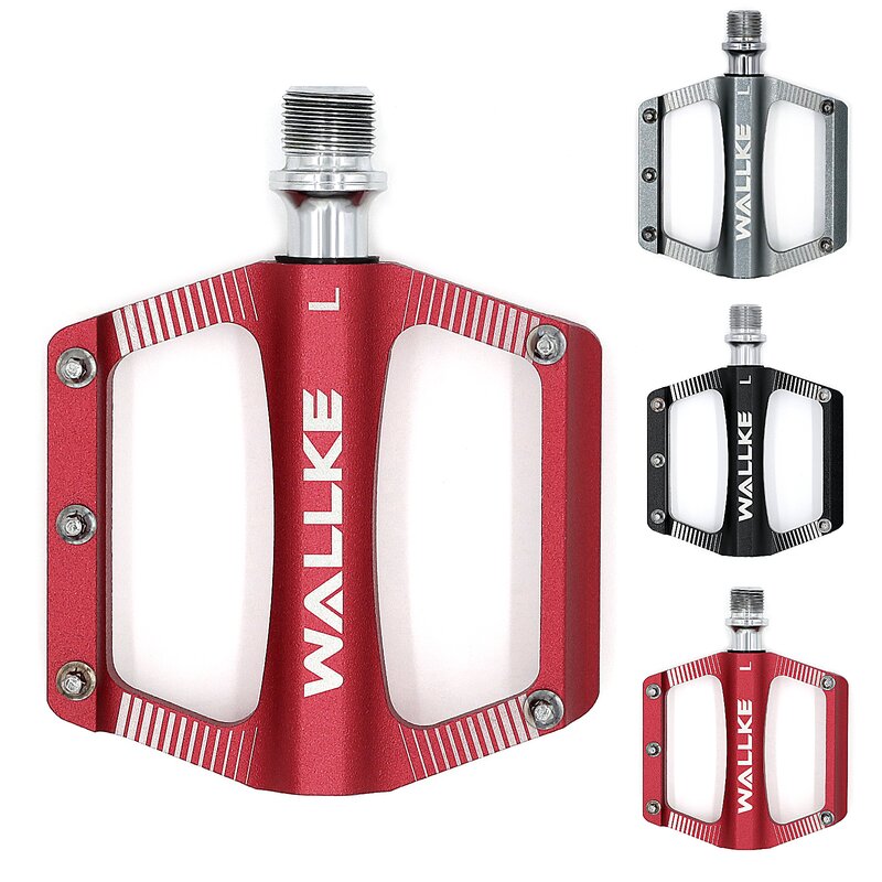 wallke ebike-pedals - solid aluminum body and front boss designed to provide the best assist surface for long ride comfort and pedaling efficiency