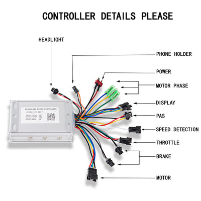 Electric Bicycle Controller-48V/28A, suitable for Wallke H6.Wallke H6S.Wallke H6 ST.Wallke H6 STL.Wallke X3 Pro.